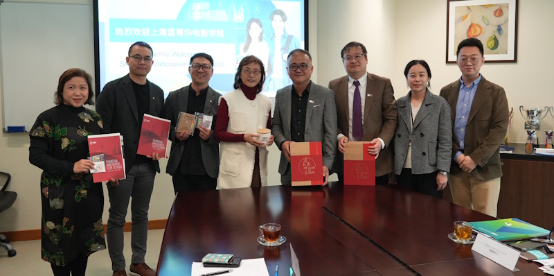 上海溫哥華電影學院代表參觀浸大國際學院　促進兩校學生發展與交流