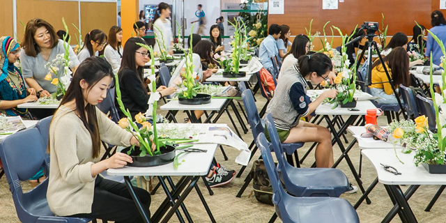 Ikebana experts promotes Japanese art of flower arrangement at CIE
