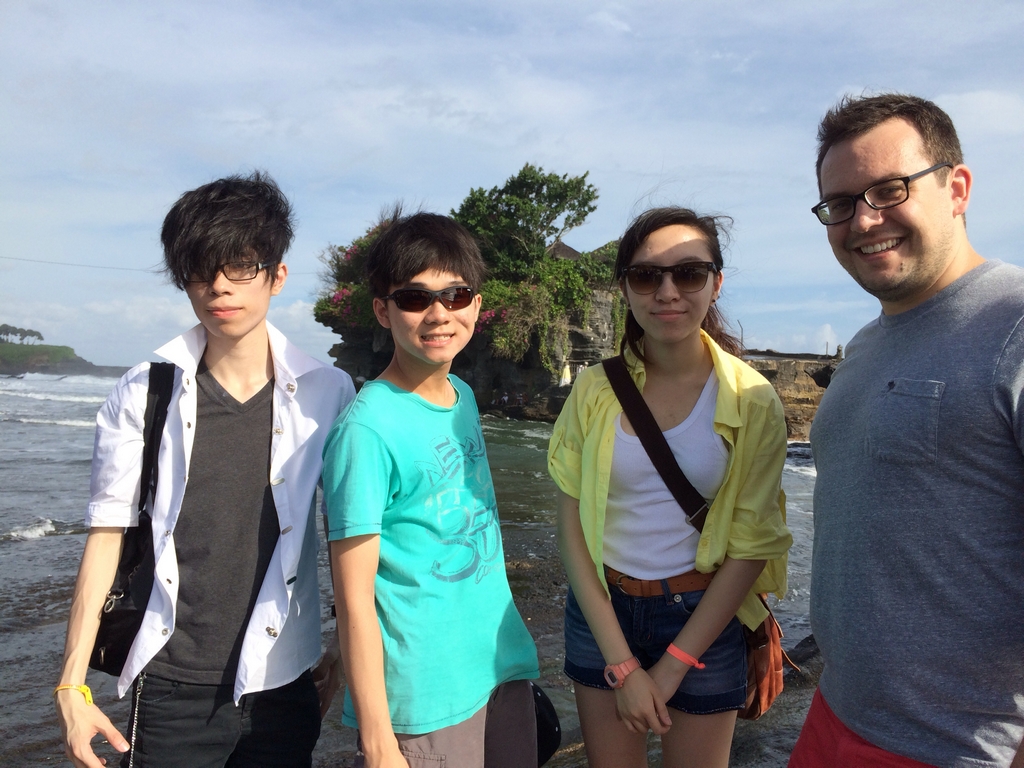 CIE debate team visits the iconic Tanah Lot temple during tournament free day.