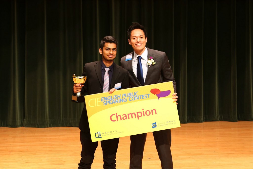 The Champion Ameer Hamza Khalid (left)  is also the winner of Audience Award for Best Speaker.