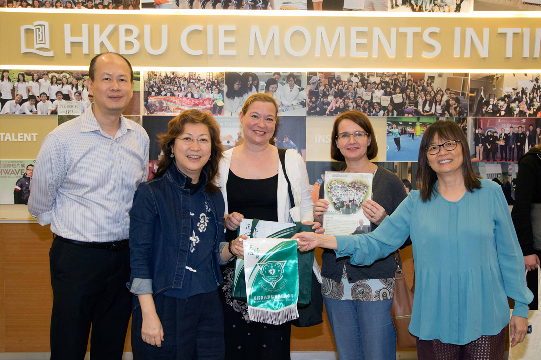 Dr. Liang Man Yu and Dr. Vicky Lee, Associate Heads of CIE, and Ms. Connie Wan of ELCHK Lutheran Secondary School welcomed Kimpinen Upper Secondary School, Finland for the cultural exchange.