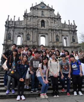 Students at the Ruins of St. Paul’s College, Macau