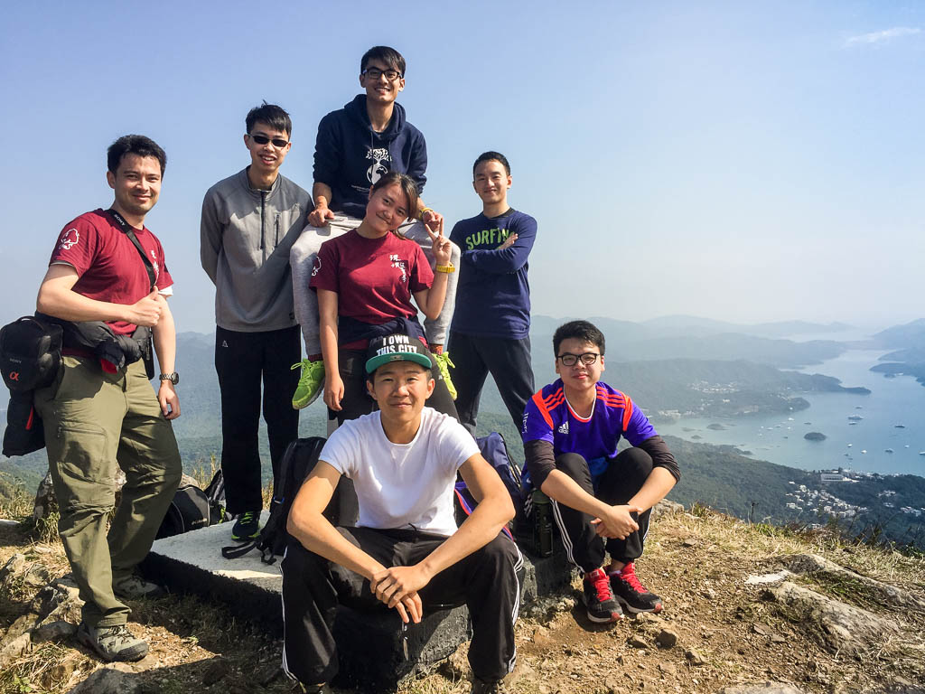 A group photo taken on the peak of Pyramid Hill, Ma On Shan.