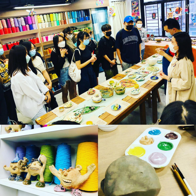 同學獲安排參加藝想的工作坊及簡介會，了解藝想的願景及理念，並親身參與陶藝製作。