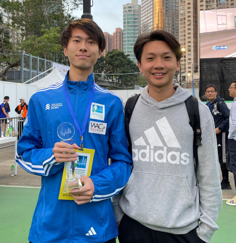 梁德洋同学于渣打香港马拉松2024勇夺「十公里男子组」季军